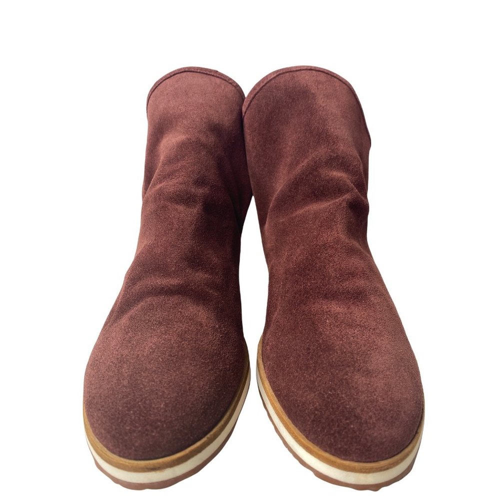 Anthropologie KMB Brown Suede Ankle Boot Size 5.5